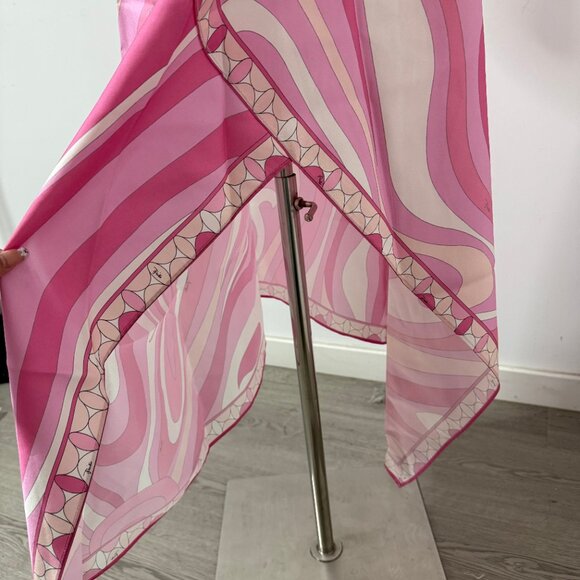 Pucci Printed Asymmetrical Skirt In Pink - Picture 7 of 9